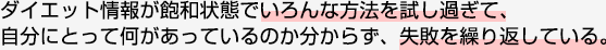 いろんな方法を試し過ぎ